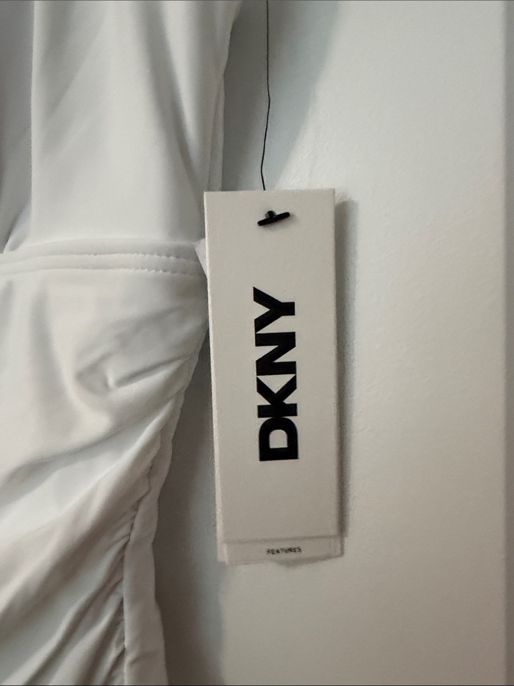 DKNY White Ruffle-Trim V-Neck One-Piece Swimsuit 2X XXL - Picture 5 of 9